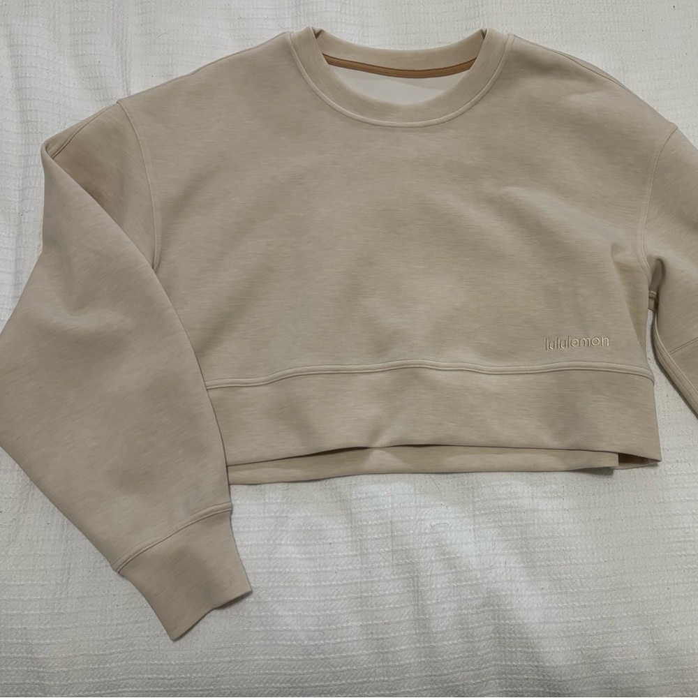lululemon athletica Cream Crew Neck Sweater
